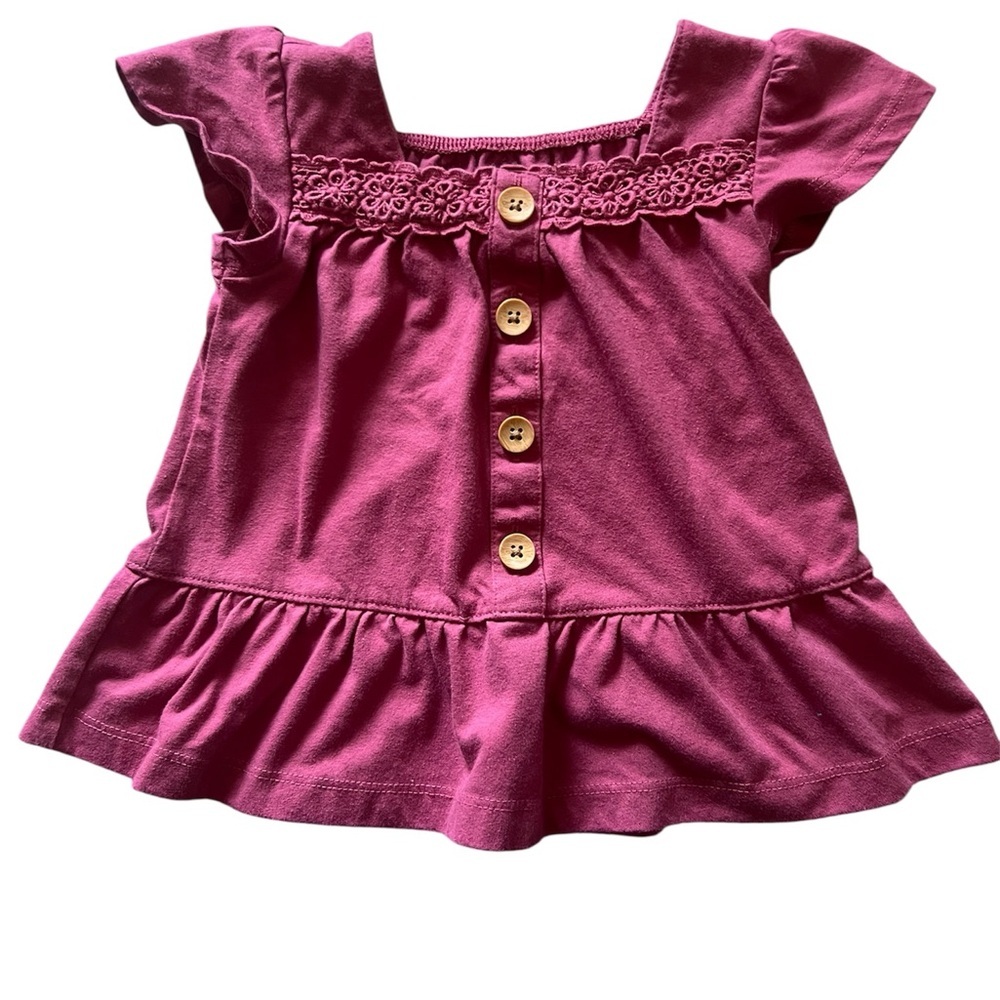 Oshkosh B’gosh Crochet Flutter Button-Front Shirt | 2T